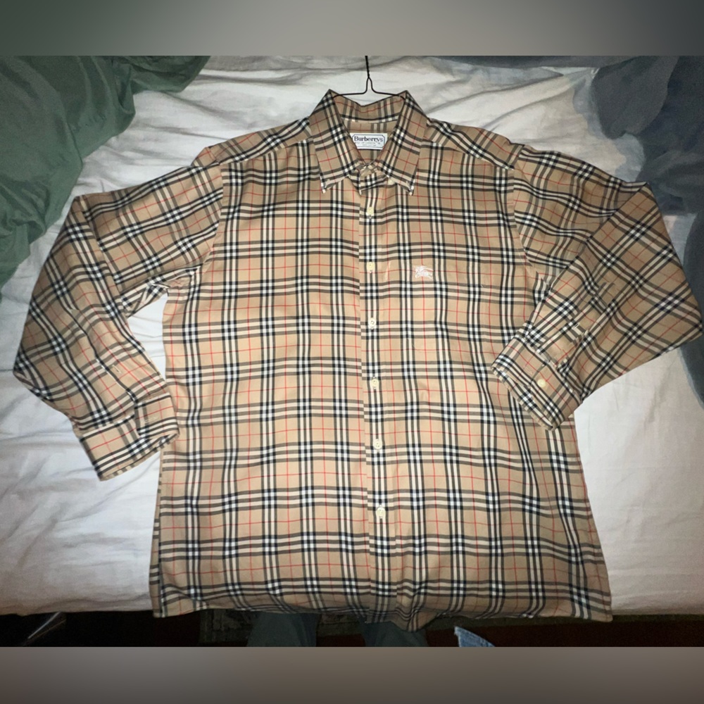Vintage Men’s Burberrys Check Shirt - Size (41) Large